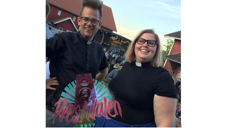 Prester i Den norske kirke, Petter Dille og Silje Mathea Kleftås Nygård. Foto: Den norske kirke i Borg.