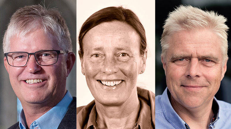 Karmøy-prost Helge S. Gaard (til venstre) har størst støtte blant biskopene til å bli ny kollega i Stavanger bispedømme. De to andre kandidatene er domprost Anne Lise Ådnøy og sokneprest Haakon Kessel.