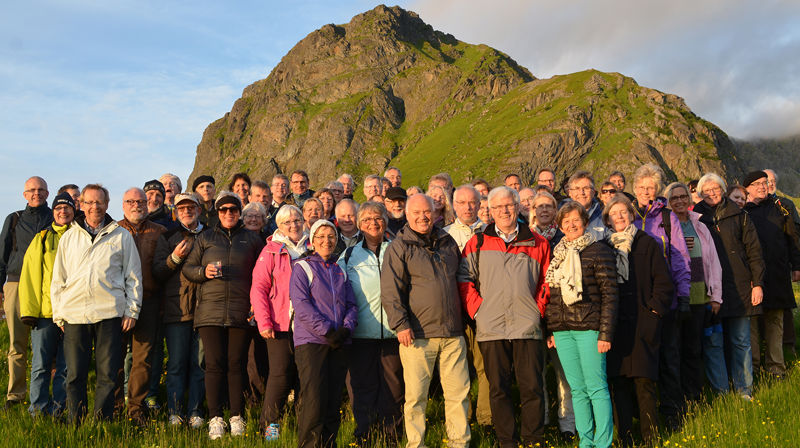 Nordisk Bispemøtet i 2013 fant sted i Lofoten, juni 2013. Her fra en utflukt til vakre Eggum hvor vi fikk oppleve midnattsolen. Foto: Bispemøtet