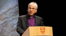 Preses Olav Fykse Tveit på opningsmøtet på Tiller, Trondheim. (Foto: Heidi Olsen / Den norske kyrkja)