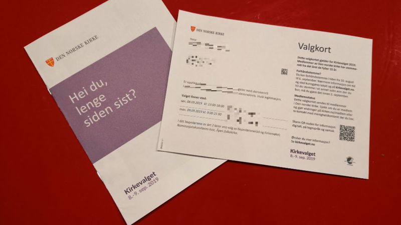 Illustrasjonfoto av et valgkort