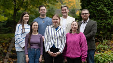 Nytt DnkU, fra venstre Liv Marie R. Paulsen, Aurora S. Botnemyr, Sondre Almerud Øy, Elise Skjærven Aas, Christian H. Klaussen, Jannike Buschmann Johannessen og Sebastian Kaltoft Hansen. Kristina Rimstad var ikke på årets UKM, og er derfor ikke med på bildet. (Foto: Den norske kirke)