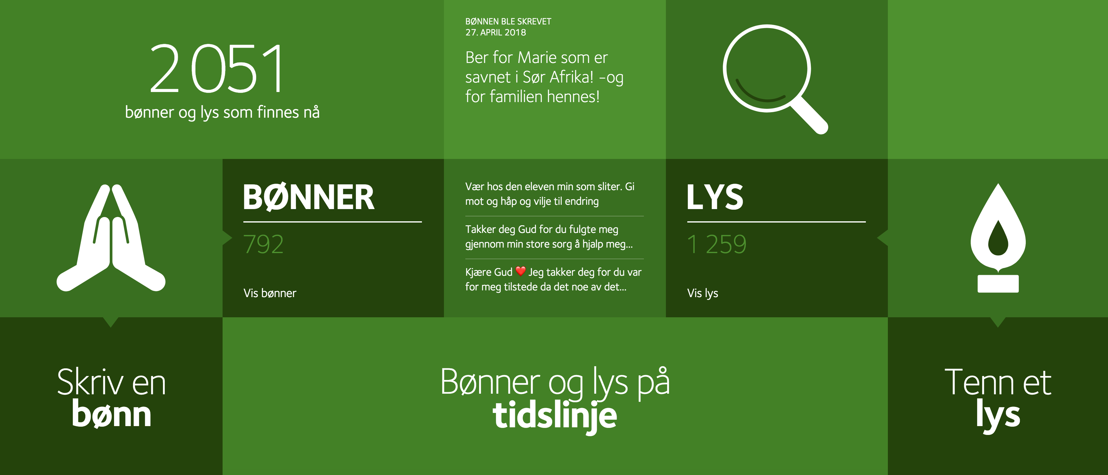 Tenn et lys, be en bønn!