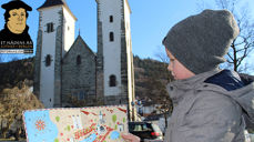 Conrad (7) klar for 7-tårnstur i Bergen. En del av programmet under folkefesten i reformasjonsbyen 3.-7. mars.