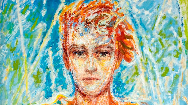 Detalj fra Henrik Sørensens "Den unge Kristus".