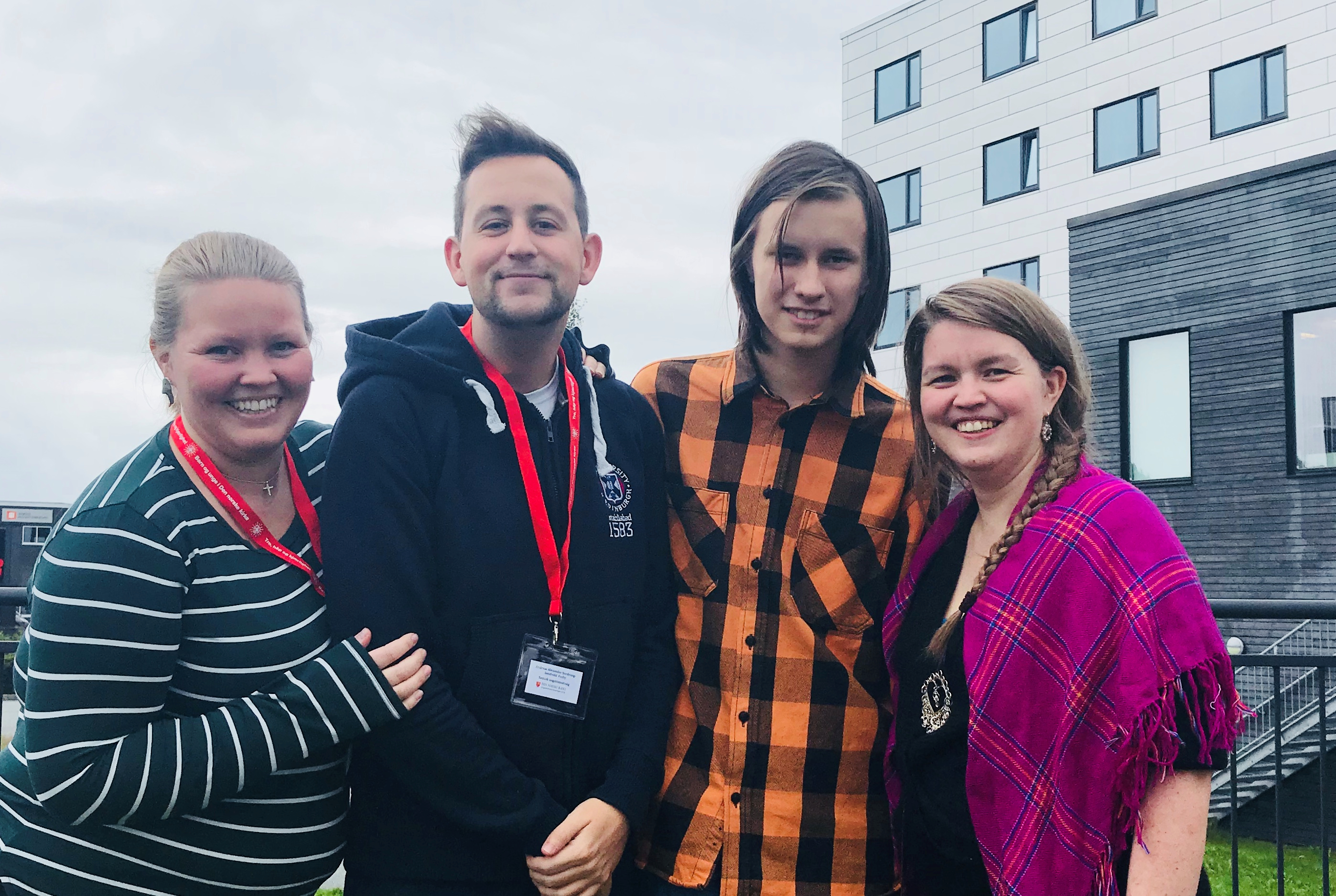 May, Andreas, Are og Anna Malene er samiske representanter på Ungdommens kirkemøte i Stavanger. (Foto: Den norske kirke)