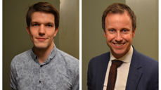 Gjenvalgt: Gard Sandaker-Nielsen (til høyre) og Marius Berge Eide skal også de neste to årene lede Oslo bispedømmeråd.